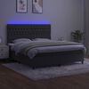 vidaXL &Kappa;&rho;&epsilon;&beta;ά&tau;&iota; Boxspring &mu;&epsilon; &Sigma;&tau;&rho;ώ&mu;&alpha; & LED &Sigma;&kappa;. &Gamma;&kappa;&rho;&iota; 160x200&epsilon;&kappa;. &Beta;&epsilon;&lambda;&omicron;ύ&delta;&iota;&nu;&omicron;