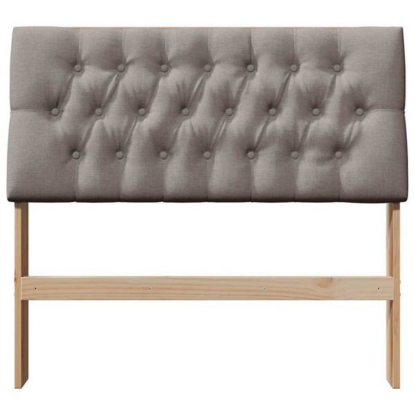 vidaXL Ταπετσαρισμένο κεφαλάρι Taupe 100 cm Στερεά ξυλεία πεύκου