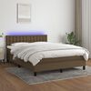 vidaXL &Kappa;&rho;&epsilon;&beta;ά&tau;&iota; Boxspring &mu;&epsilon; &Sigma;&tau;&rho;ώ&mu;&alpha; & LED &Sigma;&kappa;.&Kappa;&alpha;&phi;έ 140x190 &epsilon;&kappa; &Upsilon;&phi;&alpha;&sigma;&mu;ά&tau;&iota;&nu;&omicron;