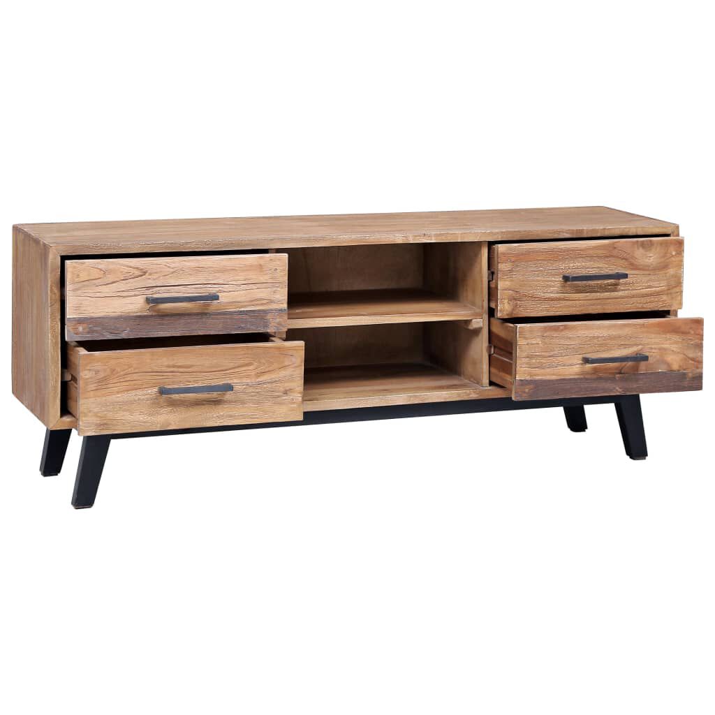 vidaXL Έπιπλο Τηλεόρασης 120 x 30 x 45 εκ. από Μασίφ Ξύλο Teak