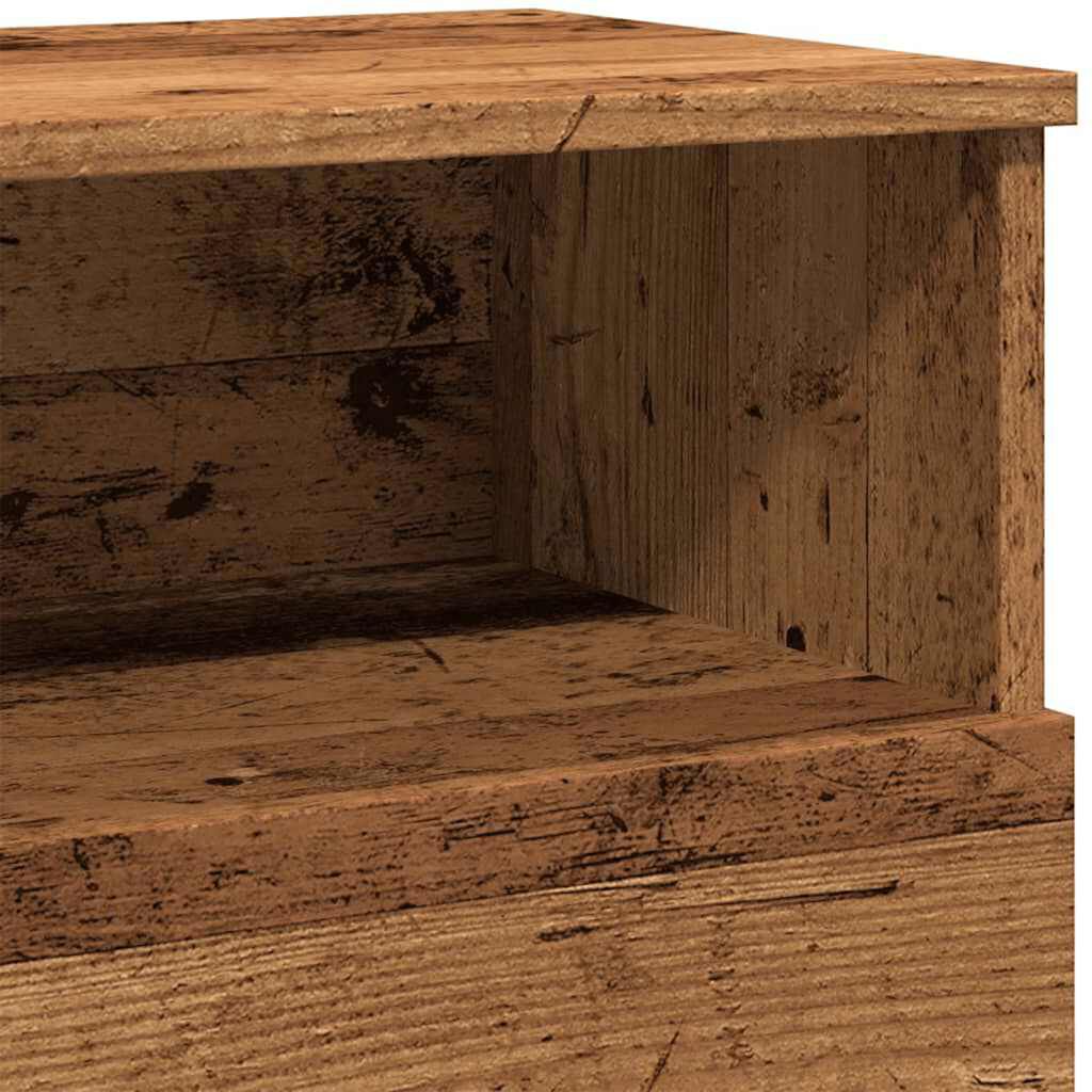 vidaXL Κομοδίνο Όψη Παλαιού Ξύλου 50x32x60 εκ. από Επεξ. Ξύλο
