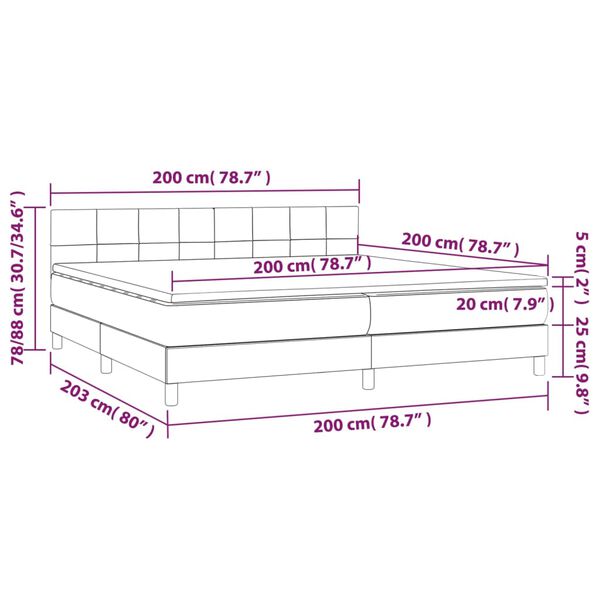 vidaXL Κρεβάτι Boxspring με Στρώμα Ροζ 200x200 εκ. Βελούδινο