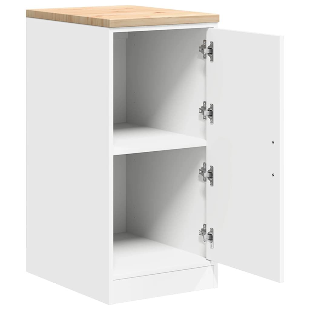 vidaXL ντουλάπι αποθήκευσης γκαράζ Λευκό 40x51x85 εκ μασίφ ξύλο πεύκο