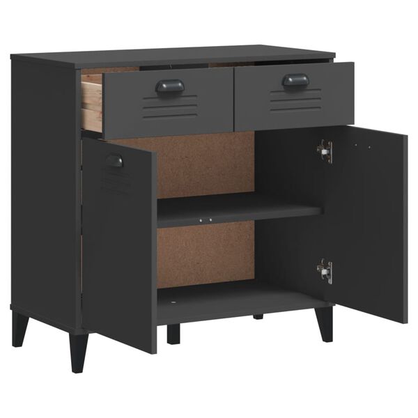 vidaXL Μπουφές VIKEN Ανθρακί Γκρι 80x40x80 εκ. από Επεξεργασμένο Ξύλο