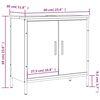 vidaXL Ντουλάπι Νιπτήρα Μπάνιου Μαύρο 60x30x60 εκ. Επεξεργασμένο Ξύλο