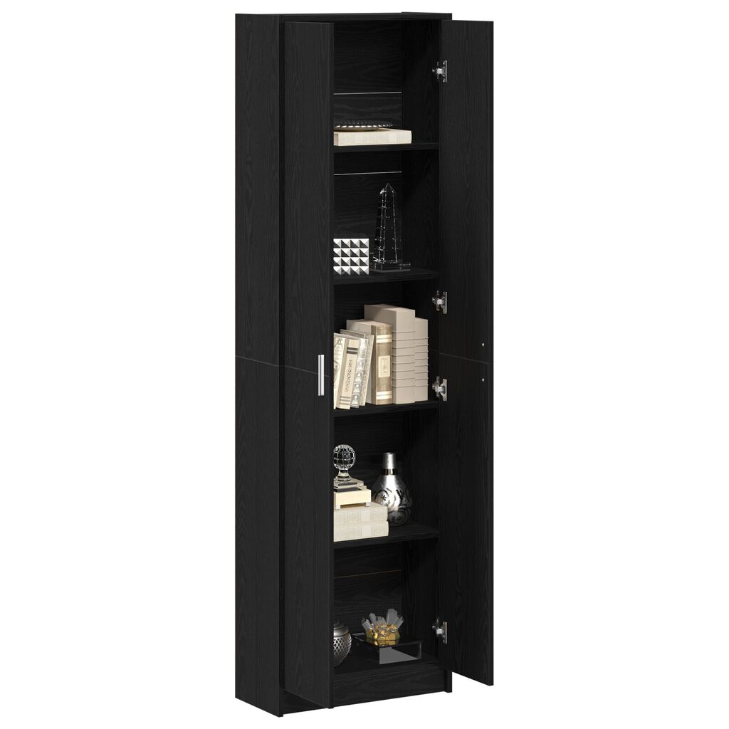 vidaXL Ντουλάπα Μαύρης Βελανιδιάς 55x25x189 cm Επεξεργασμένου Ξύλου