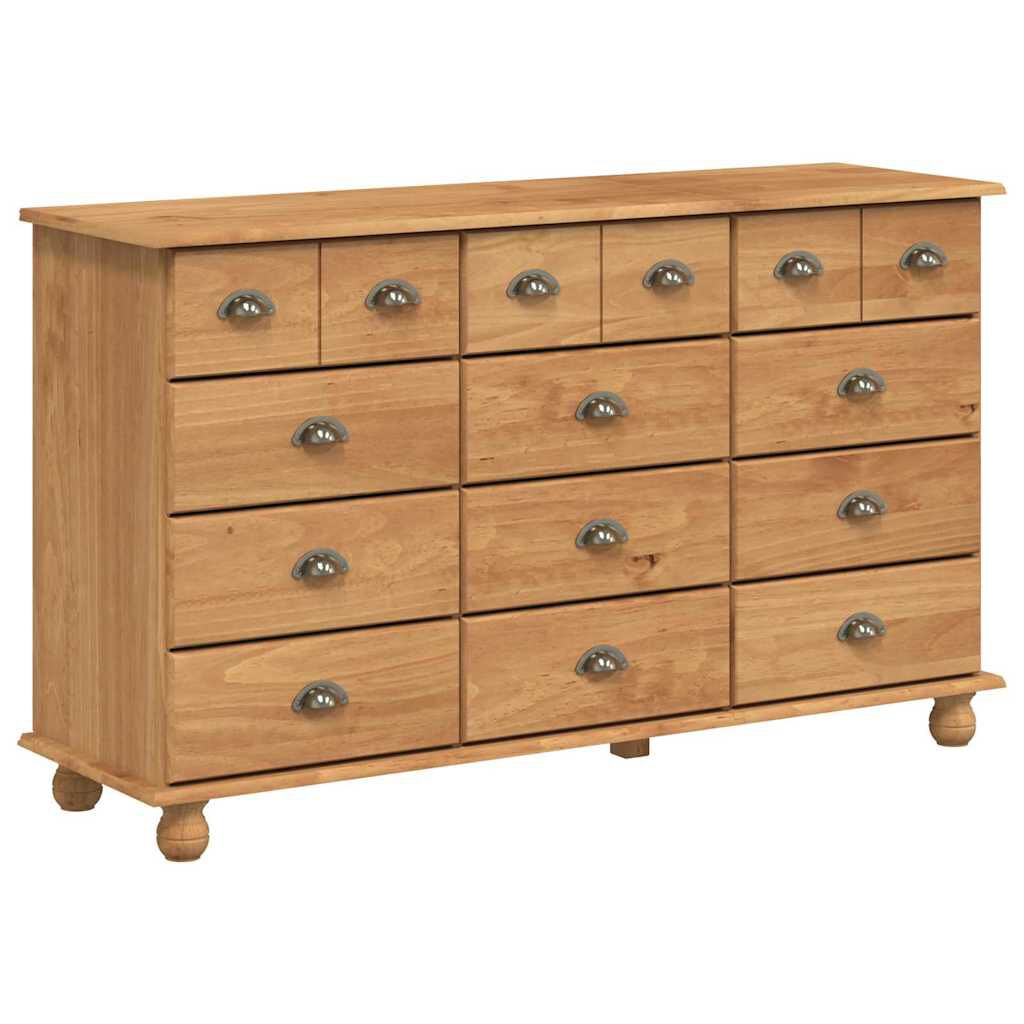 vidaXL Συρταριέρα ASKIM Καφέ 79 x 40 x 133.5 εκ Μασίφ ξύλο πεύκου