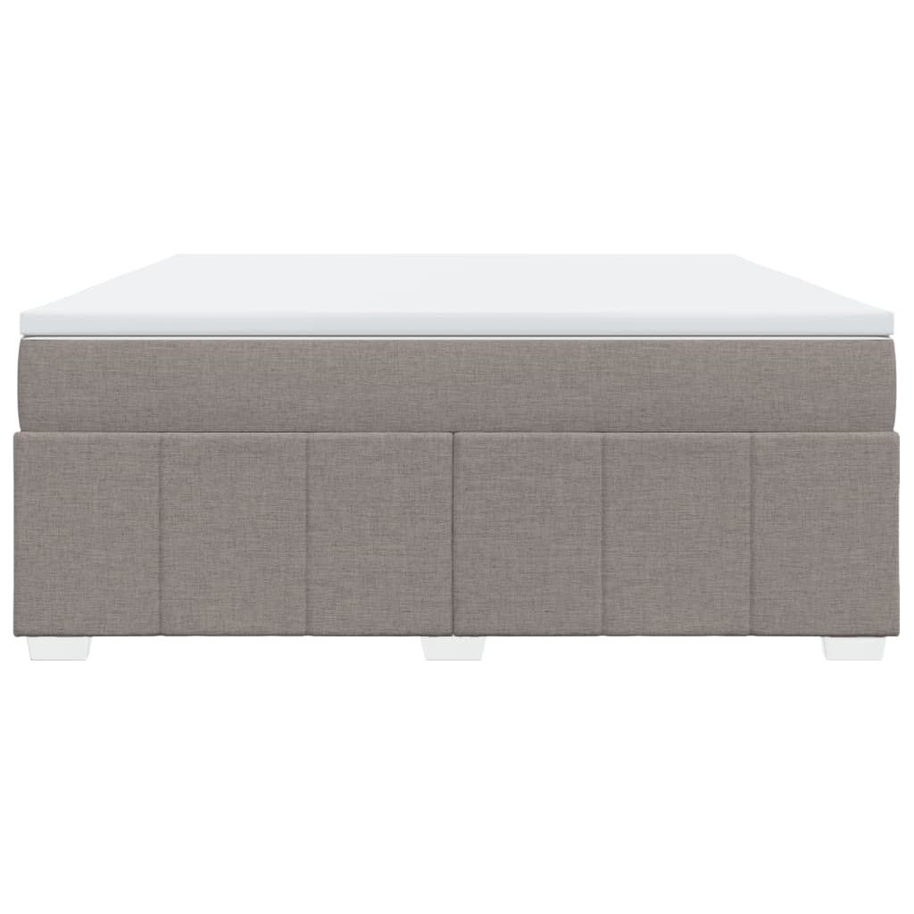 vidaXL Κρεβάτι Boxspring με Στρώμα Taupe 180x200 εκ. Υφασμάτινο
