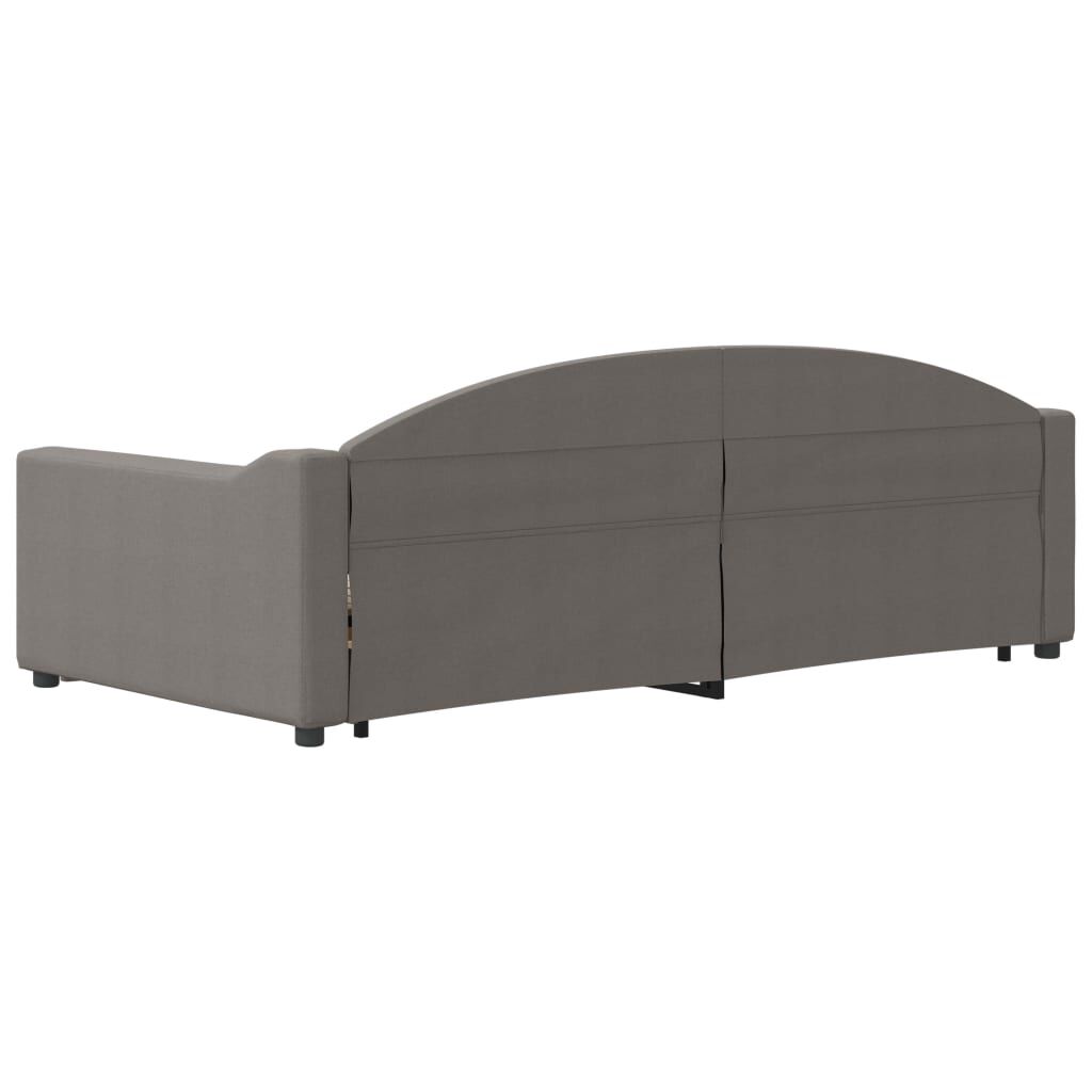 vidaXL Καναπές Κρεβάτι Συρόμενος Taupe 100x200εκ. Υφασμάτινος Συρτάρια