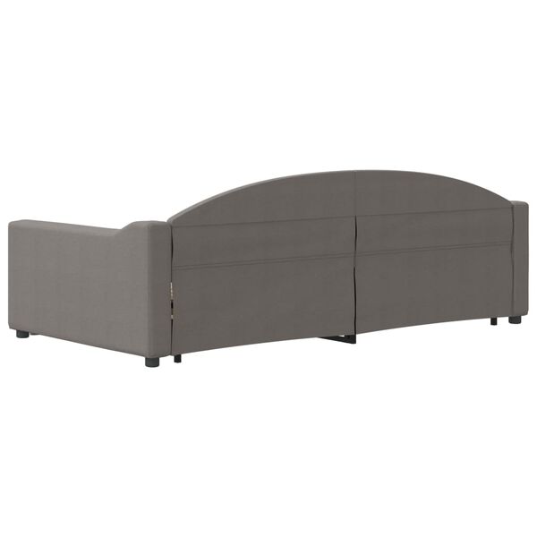 vidaXL Καναπές Κρεβάτι Συρόμενος Taupe 100x200εκ. Υφασμάτινος Συρτάρια