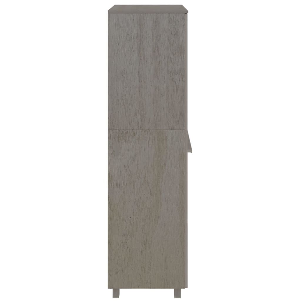 vidaXL Ντουλάπα HAMAR Αν. Γκρι 89 x 50 x 180 εκ. από Μασίφ Ξύλο Πεύκου