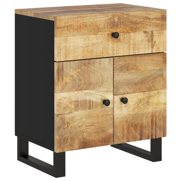 vidaXL Κομοδίνο 50x33x60 εκ. Μασίφ Ξύλο Μάνγκο & Επεξεργασμένο Ξύλο