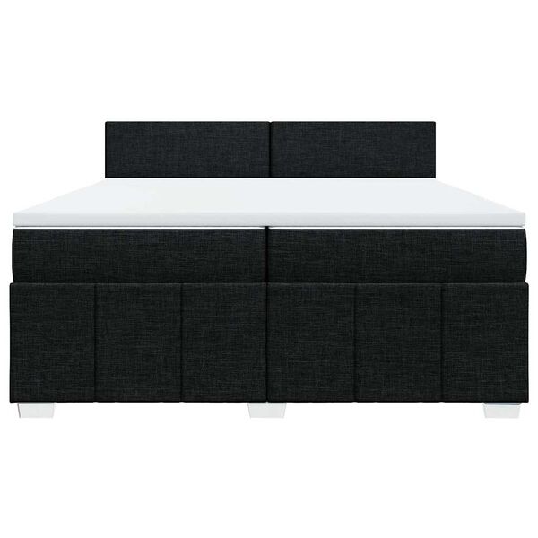 vidaXL &Kappa;&rho;&epsilon;&beta;ά&tau;&iota; Boxspring &mu;&epsilon; &Sigma;&tau;&rho;ώ&mu;&alpha; &Mu;&alpha;ύ&rho;&omicron; 200x200 &epsilon;&kappa;. &Upsilon;&phi;&alpha;&sigma;&mu;ά&tau;&iota;&nu;&omicron;