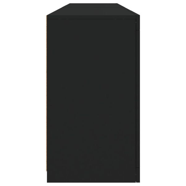 vidaXL Μπουφές με LED Μαύρος 164 x 37 x 67 εκ.