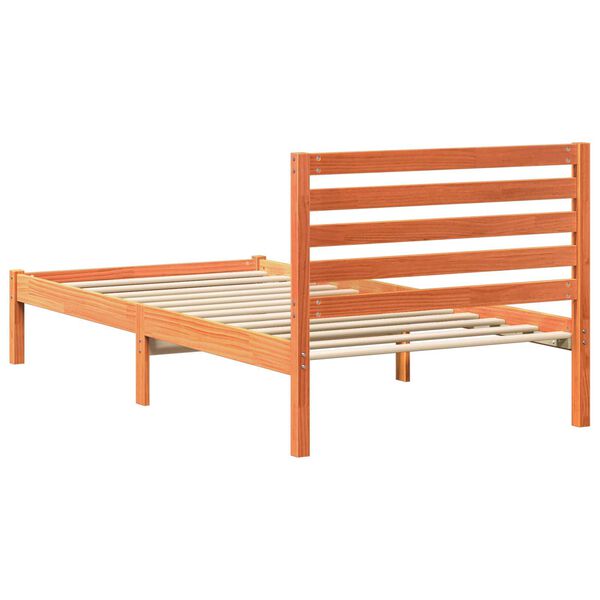 vidaXL Σκελετός Κρεβατιού Καφέ κεριού 80 x 200 cm Συμπαγές ξύλο πεύκου