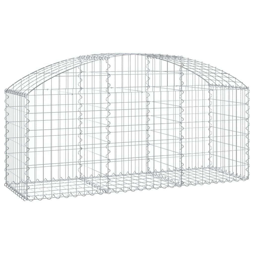 vidaXL Συρματοκιβώτιο Τοξωτό 150x50x60/80εκ. από Γαλβανισμένο Χάλυβα