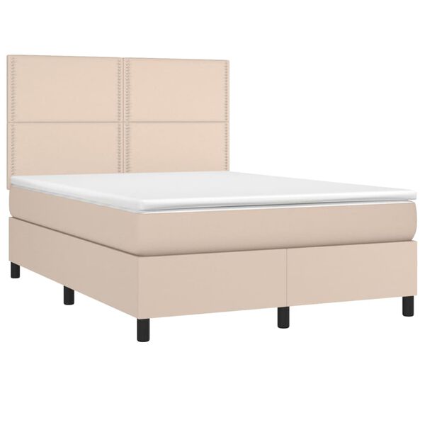 vidaXL &Kappa;&rho;&epsilon;&beta;ά&tau;&iota; Boxspring &mu;&epsilon; &Sigma;&tau;&rho;ώ&mu;&alpha; &Kappa;&alpha;&pi;&omicron;&upsilon;&tau;&sigma;ί&nu;&omicron; 140x200&epsilon;&kappa;.&alpha;&pi;ό &Sigma;&upsilon;&nu;&theta;.&Delta;έ&rho;&mu;&alpha;
