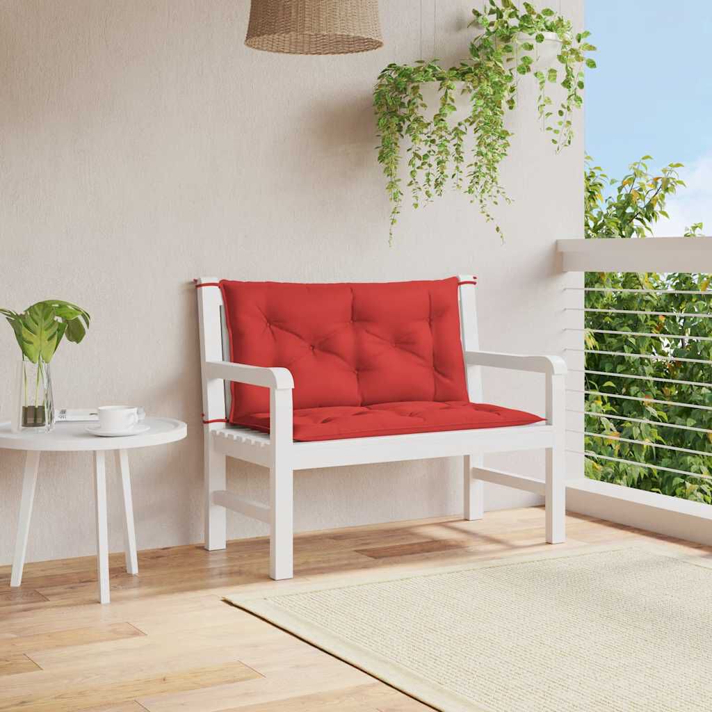 vidaXL Μαξιλάρι Πάγκου Κήπου Κόκκινο 100x(50+50)x7 εκ. Ύφασμα Oxford