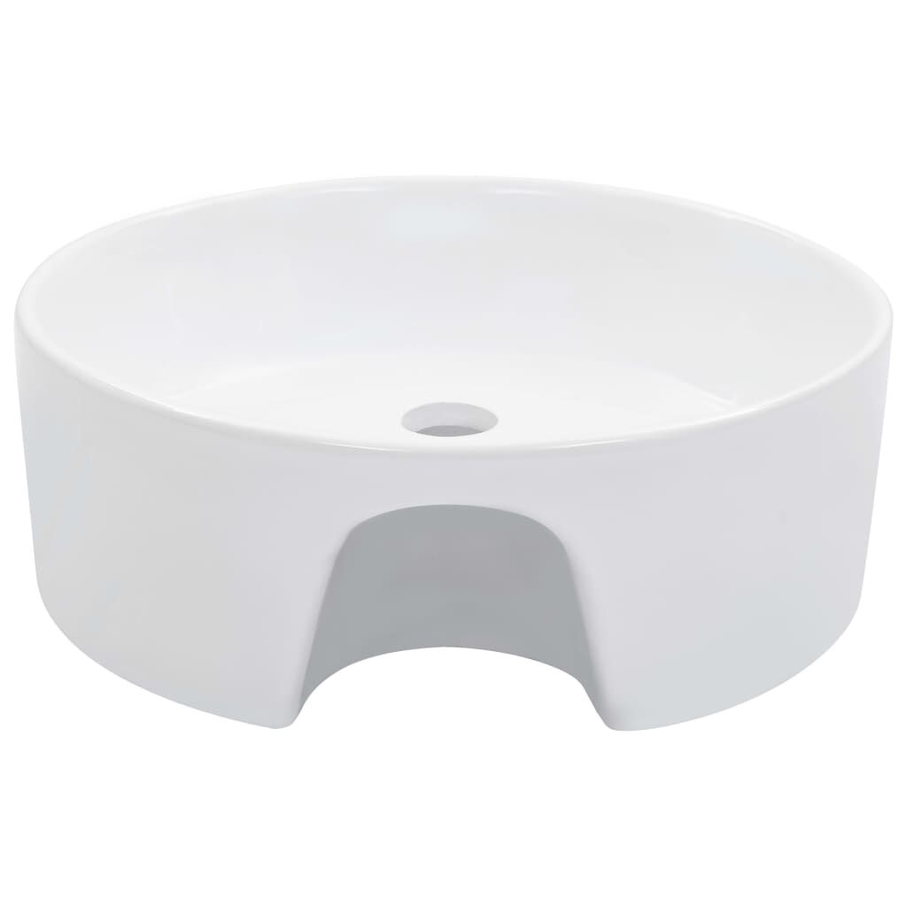 vidaXL Νιπτήρας με Οπή Υπερχείλισης Λευκός 36 x 13 εκ. Κεραμικός
