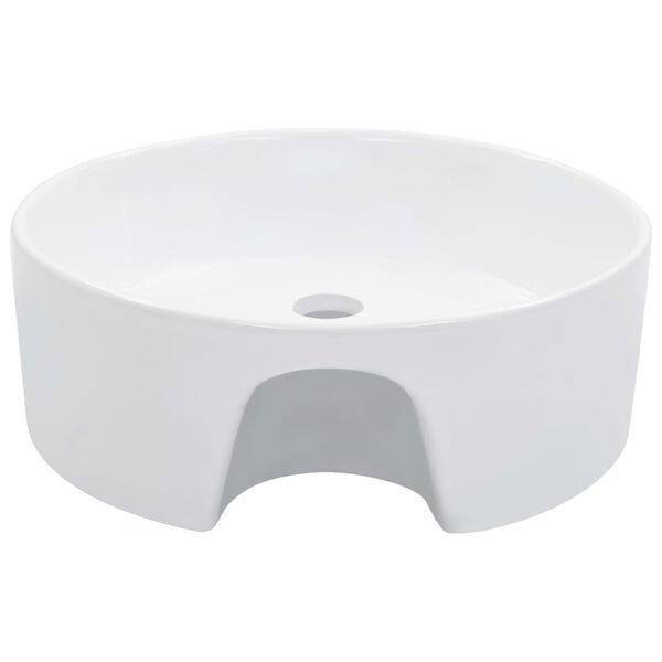 vidaXL Νιπτήρας με Οπή Υπερχείλισης Λευκός 36 x 13 εκ. Κεραμικός