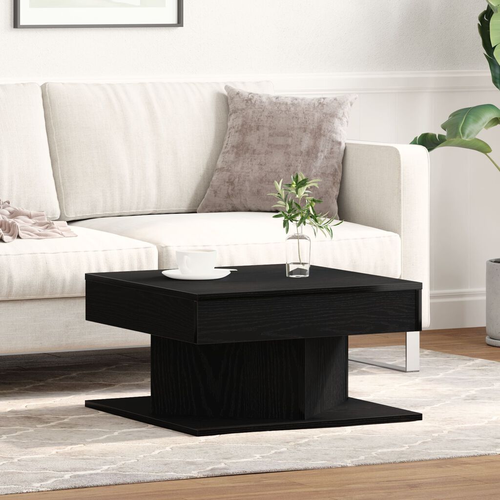 vidaXL Τραπεζάκι σαλονιού Μαύρο Δρυς 57x57x30 εκ. Φτιαγμένο από ξύλο