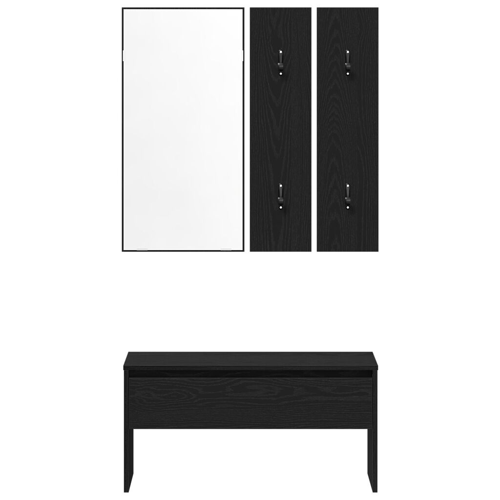 vidaXL Σετ Επίπλων Διάδρομου 4 pcs Μαύρη δρυς 80 x 30.5 x 40 εκ