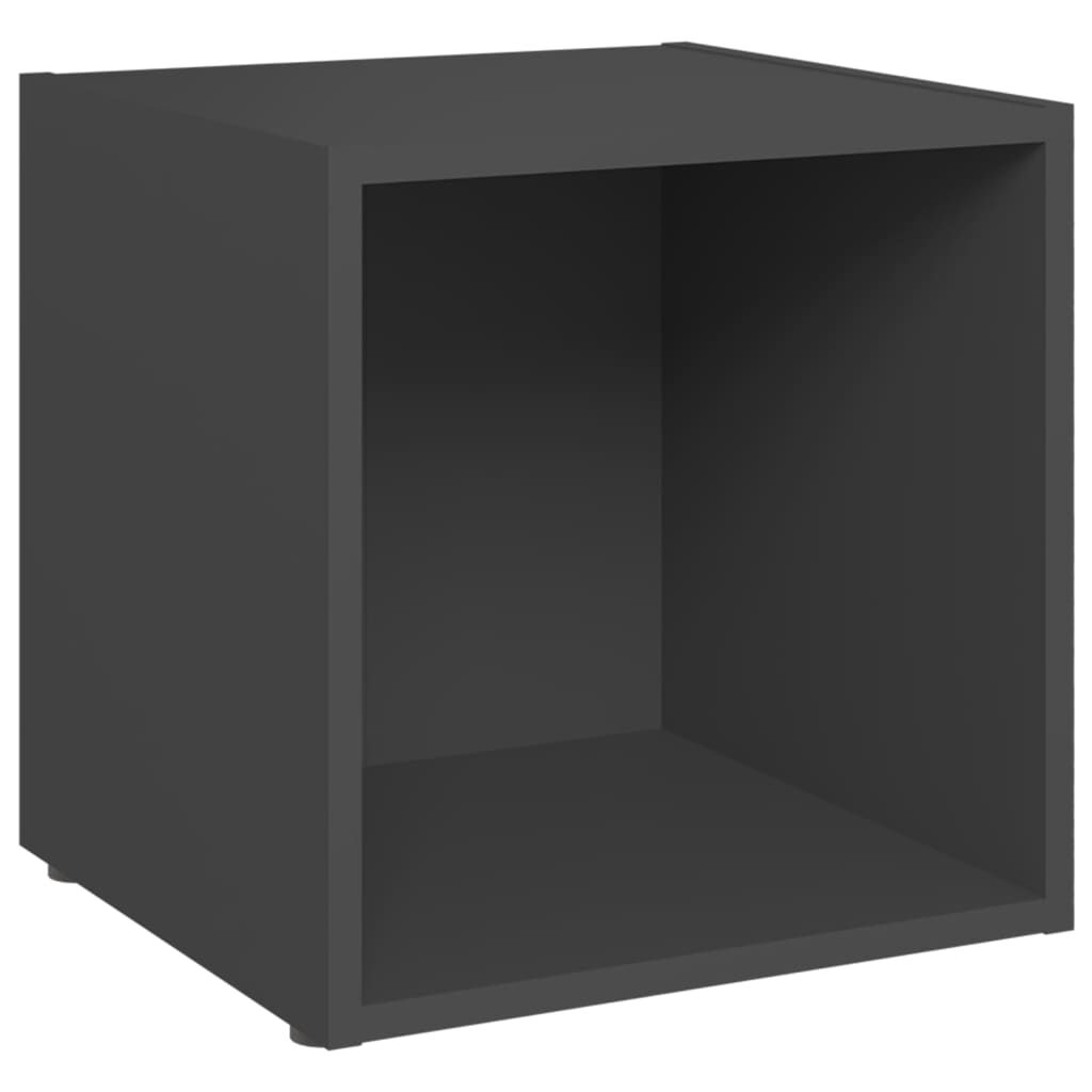 vidaXL Έπιπλα Τηλεόρασης 2 τεμ. Γκρι 37 x 35 x 37 εκ. από Επεξ. Ξύλο