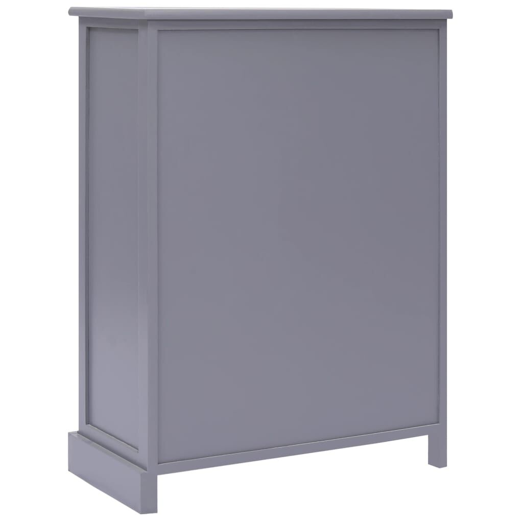 vidaXL Ντουλάπι με 10 Συρτάρια Γκρι 113 x 30 x 79 εκ. από Ξύλο