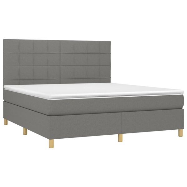 vidaXL &Kappa;&rho;&epsilon;&beta;ά&tau;&iota; Boxspring &mu;&epsilon; &Sigma;&tau;&rho;ώ&mu;&alpha; &Sigma;&kappa;&omicron;ύ&rho;&omicron; &Gamma;&kappa;&rho;&iota; 160x200 &epsilon;&kappa; &Upsilon;&phi;&alpha;&sigma;&mu;ά&tau;&iota;&nu;&omicron;