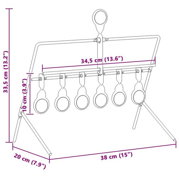 vidaXL Στόχος επαναφοράς Μαύρο 38 x 20.5 x 33 εκ. Ατσάλι