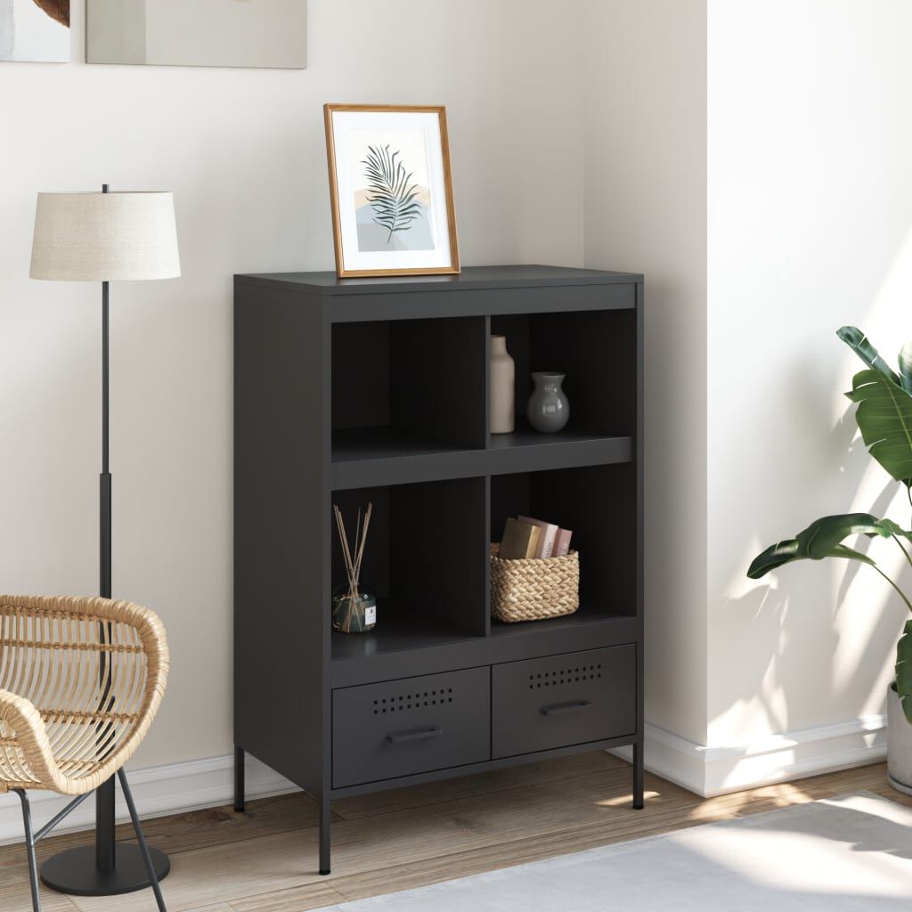 vidaXL Ντουλάπι Μαύρο 68 x 39 x 101,5 εκ. από Χάλυβα