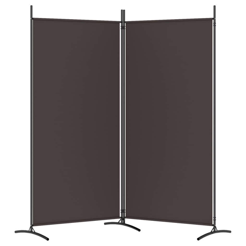 vidaXL Διαχωριστικό Δωματίου με 2 Πάνελ Καφέ 175 x 180 εκ. από Ύφασμα