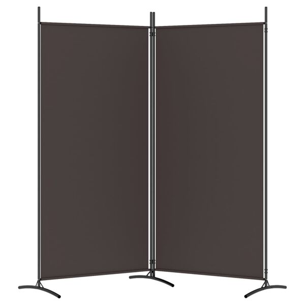 vidaXL Διαχωριστικό Δωματίου με 2 Πάνελ Καφέ 175 x 180 εκ. από Ύφασμα