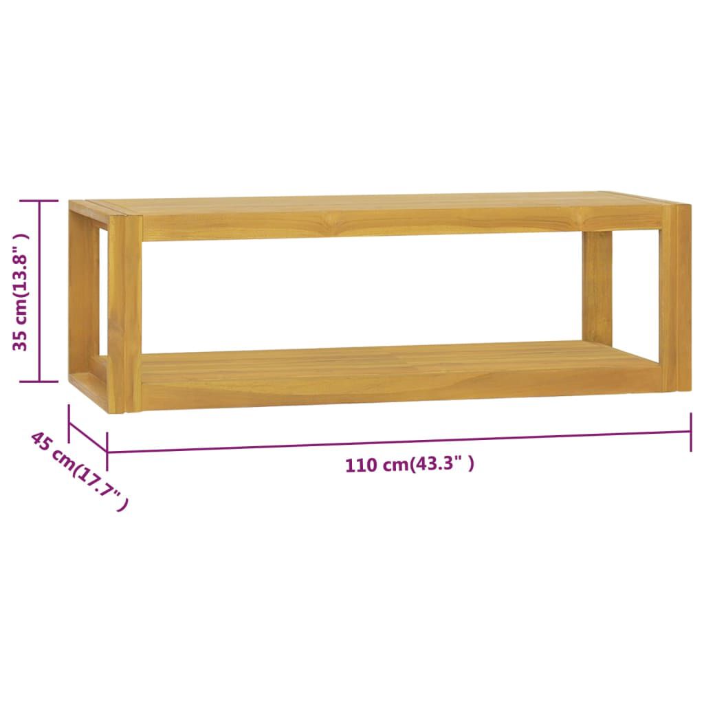 vidaXL Έπιπλο Μπάνιου Επιτοίχιο 110x45x35 εκ. από Μασίφ Ξύλο Teak