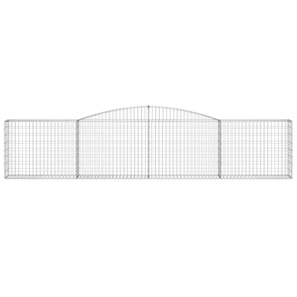 vidaXL Συρματοκιβώτια Τοξωτά 15 τεμ. 400x30x80/100 εκ. Γαλβαν. Ατσάλι