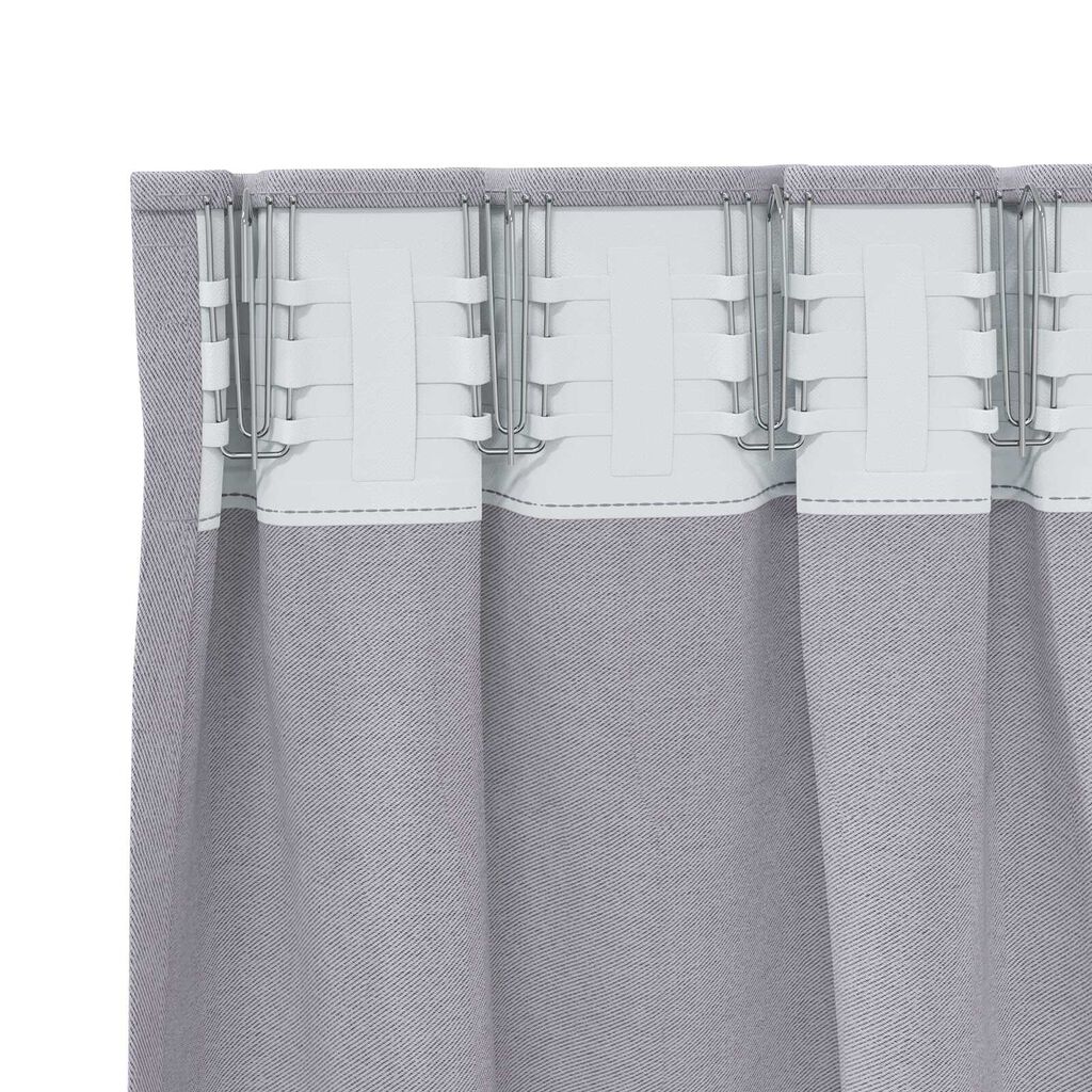 vidaXL Κουρτίνες 2 pcs Μεταλλικό Γκρι 245 x 140 εκ. Πολυεστέρας