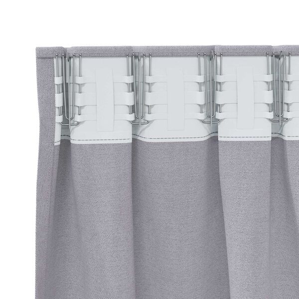 vidaXL Κουρτίνες 2 pcs Μεταλλικό Γκρι 245 x 140 εκ. Πολυεστέρας
