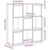 vidaXL Βιβλιοθήκη Λευκή 89x24x101,5 εκ. από Επεξεργασμένο Ξύλο
