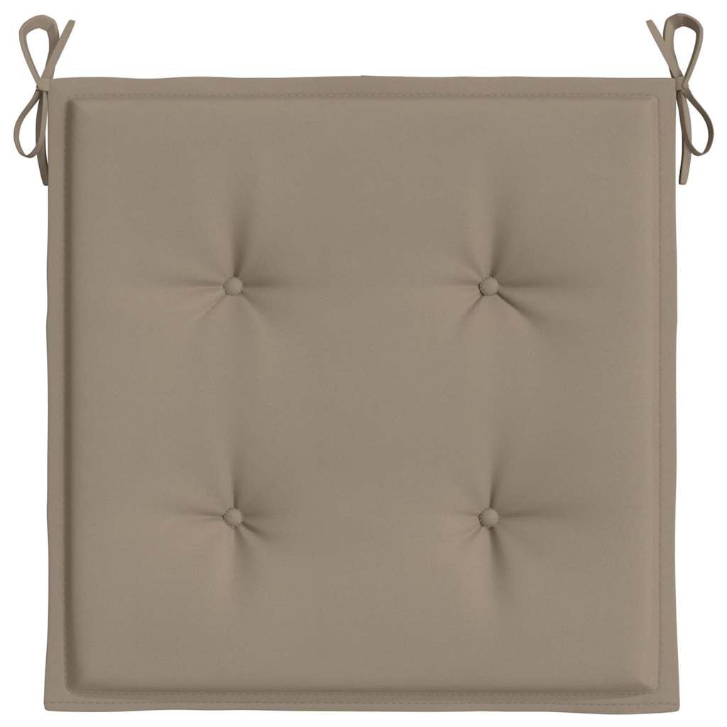 vidaXL Μαξιλάρια Καρέκλας Κήπου 2 τεμ. Taupe 40x40x4 εκ. Υφασμάτινα