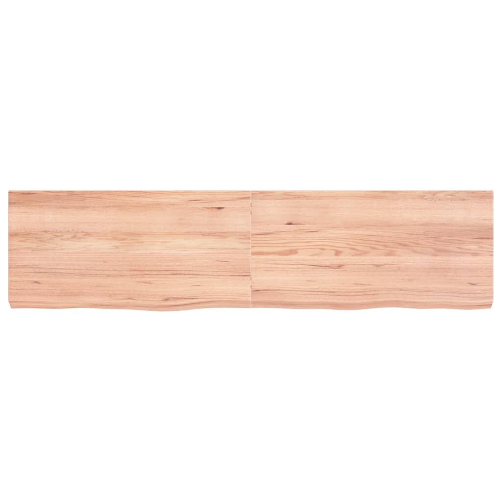 vidaXL Ράφι Τοίχου Ανοιχτό Καφέ 160x40x(2-6)εκ. Επεξ. Μασίφ Ξύλο Δρυός