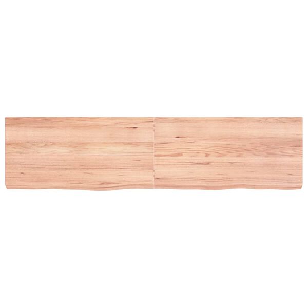 vidaXL Ράφι Τοίχου Ανοιχτό Καφέ 160x40x(2-6)εκ. Επεξ. Μασίφ Ξύλο Δρυός