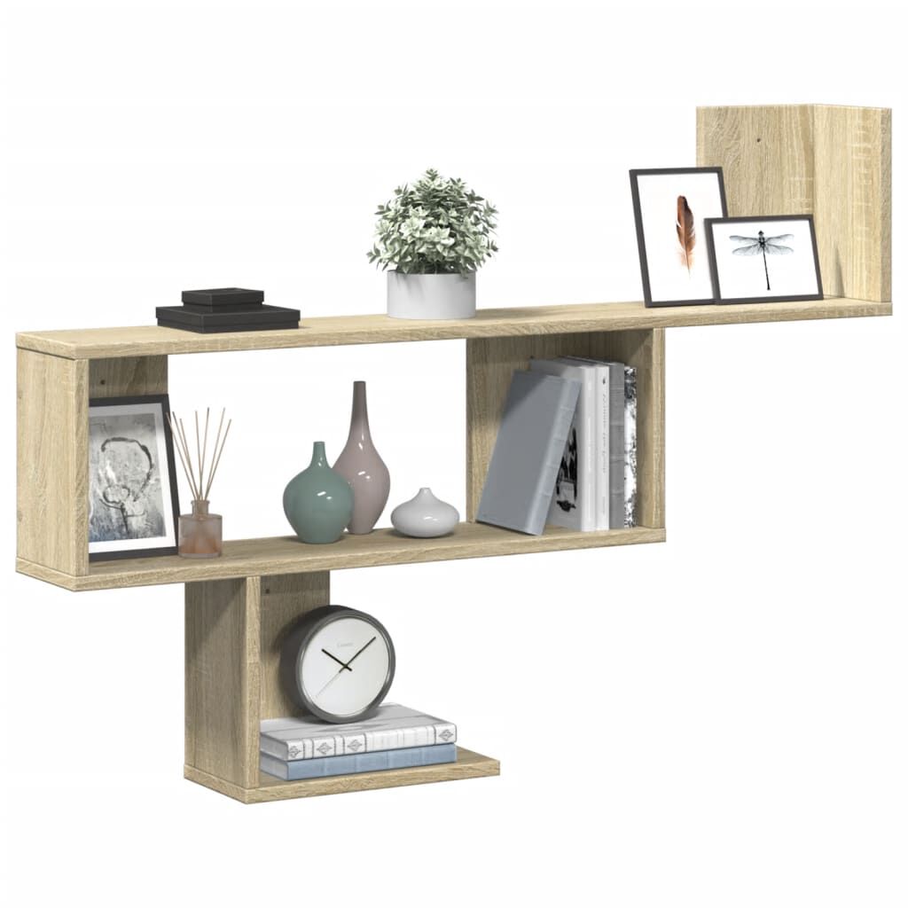 vidaXL Ράφι Τοίχου Sonoma Δρυς 100x15x70 εκ. Επεξεργασμένο Ξύλο