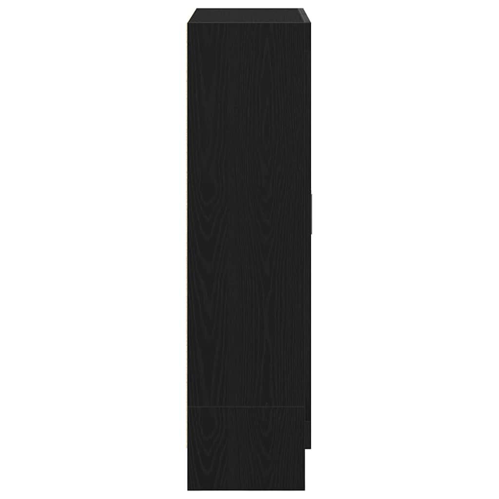 vidaXL Βιβλιοθήκη Μαύρο Δρυς 82,5x30,5x115 εκ. Επεξεργασμένο Ξύλο