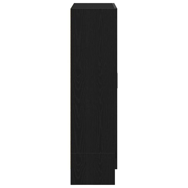 vidaXL Βιβλιοθήκη Μαύρο Δρυς 82,5x30,5x115 εκ. Επεξεργασμένο Ξύλο
