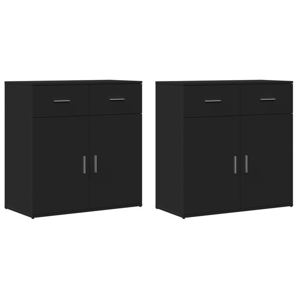 vidaXL Ραφιέρα Μαύρη 79 x 38 x 80 εκ. από Επεξεργασμένο Ξύλο