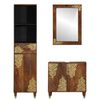 vidaXL Σετ Επίπλων Μπάνιου Επιτοίχιο 3 pcs Καφέ 62 x 33 x 58 εκ.