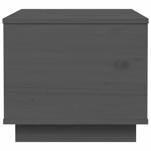 vidaXL Τραπεζάκι Σαλονιού Γκρι 40 x 50 x 35 εκ. από Μασίφ Ξύλο Πεύκου