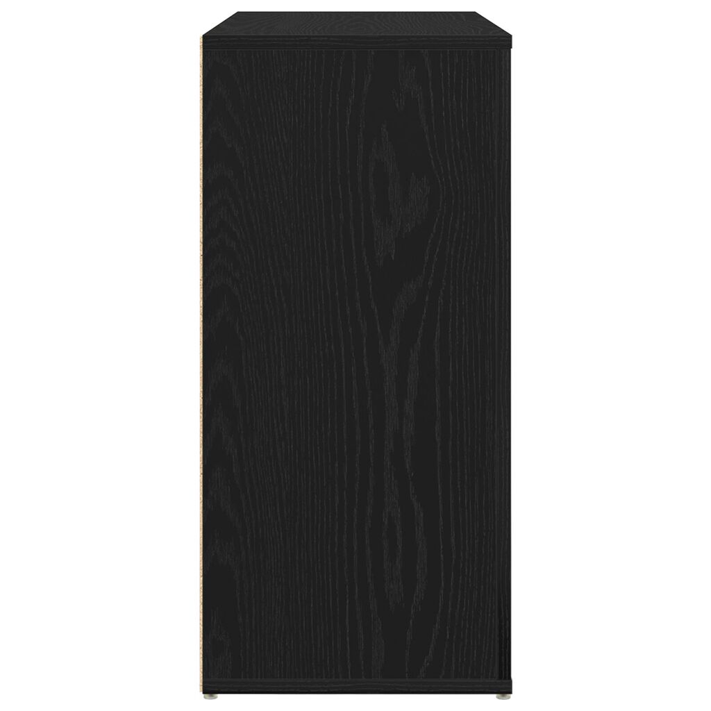 vidaXL Μπουφές Μαύρο Δρυς 80x33x70 εκ Κατασκευασμένο ξύλο