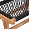vidaXL Σεζλόνγκ με Υποπόδιο από Μασίφ Ξύλο Teak και Σχοινί