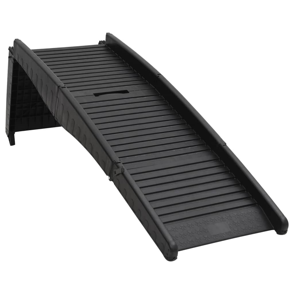 vidaXL Ράμπα Σκύλου Πτυσσόμενη Μαύρη 153 x 40 x 12,5 εκ. από Πλαστικό